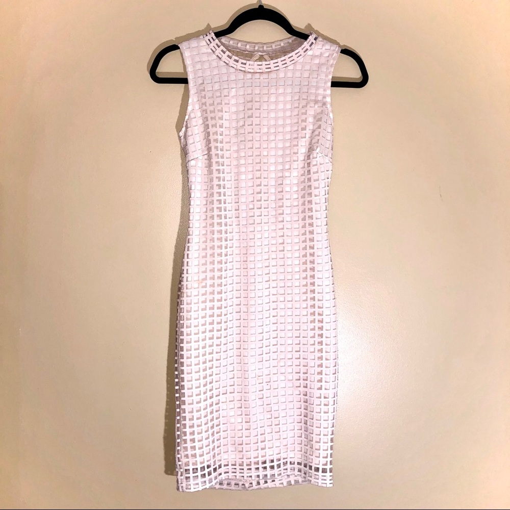 🌸Mystic Blush Pink Cage Bodycon Dress